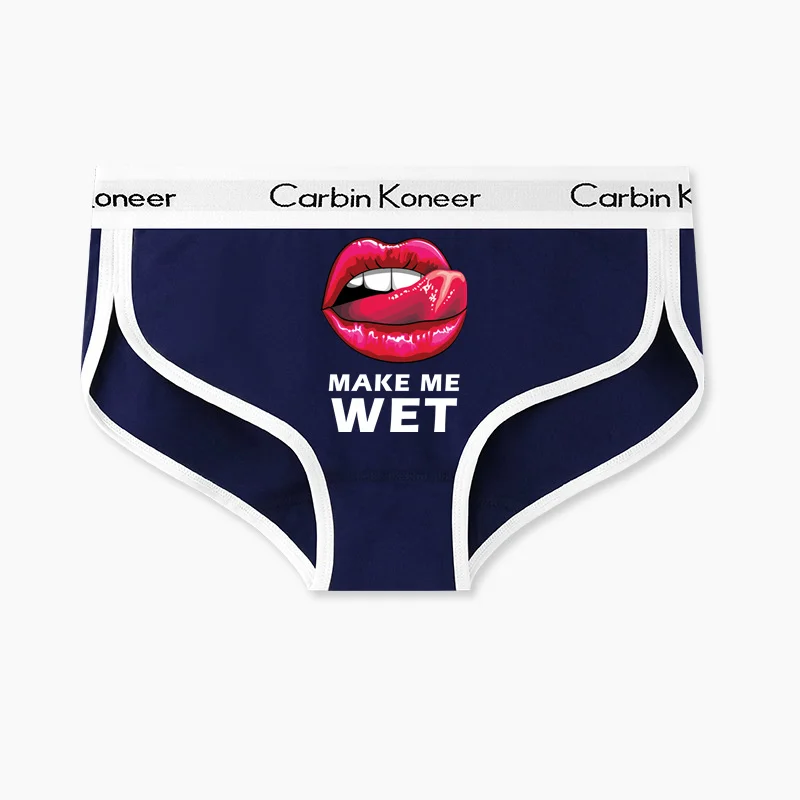 Sexy Red Lips Print Underwear New Fashion Women\'s Intimates Girl\'s Funny Panties for Women Cotton Sports Underpant Cute Briefs