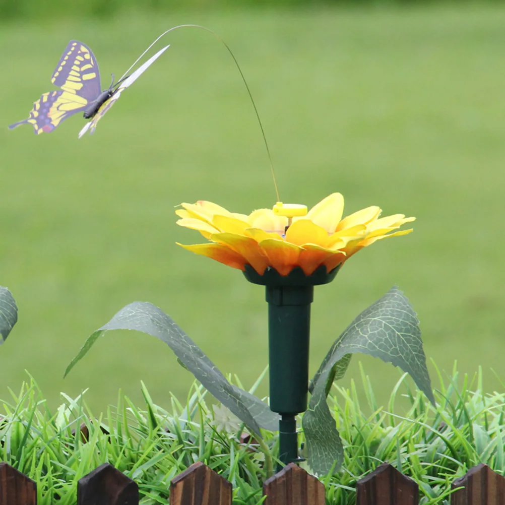 Artificial Butterfly Solar LED Sunflower Light Flowers Lights Landscape Lighting