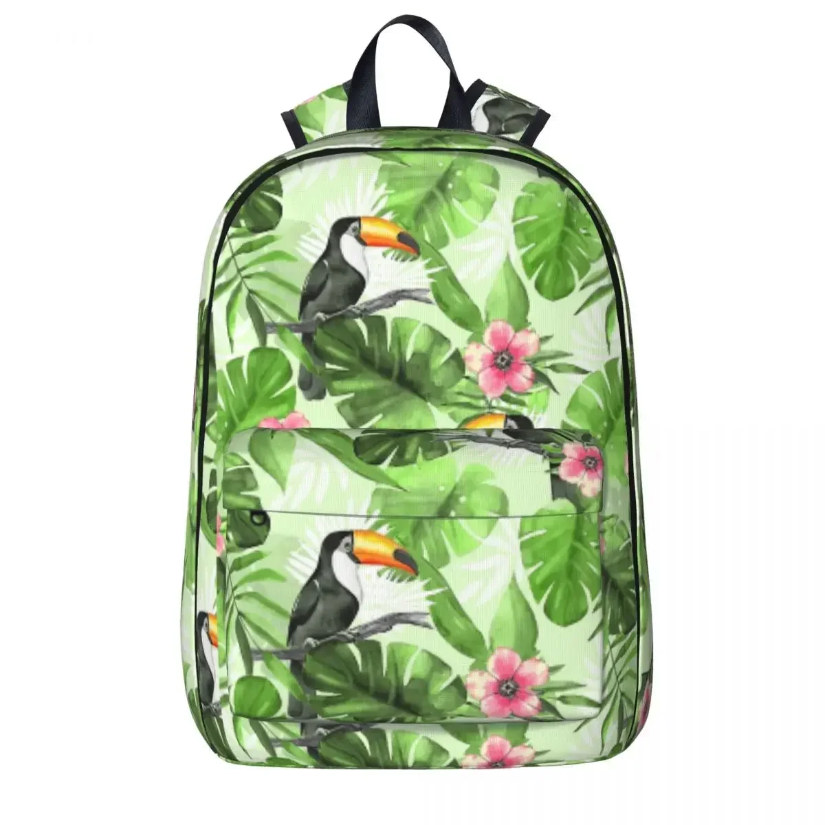 Tropical Pattern With Toucan Backpacks Student Book bag Shoulder Bag Laptop Rucksack Fashion Travel Rucksack Children School Bag