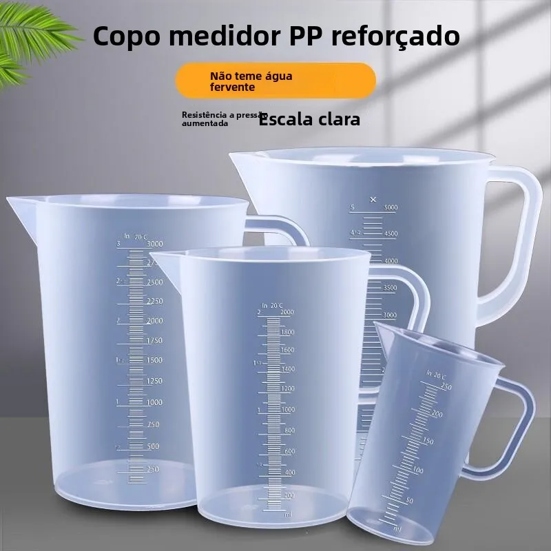 厚みのあるppプラスチック製目盛り付きシリンダーカップ、ベーキング、家庭用、小容量ミリリットル、ミルクティーショップ設備、フルセット計量ツール