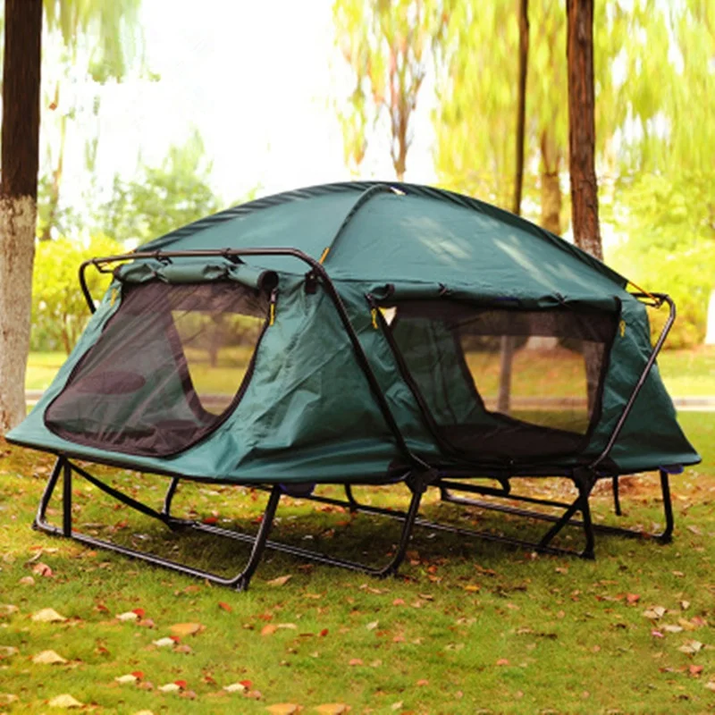 Camping Single Tent Free Waterproof Camping One-bedroom Thick Oxford Cloth Off-ground Tent