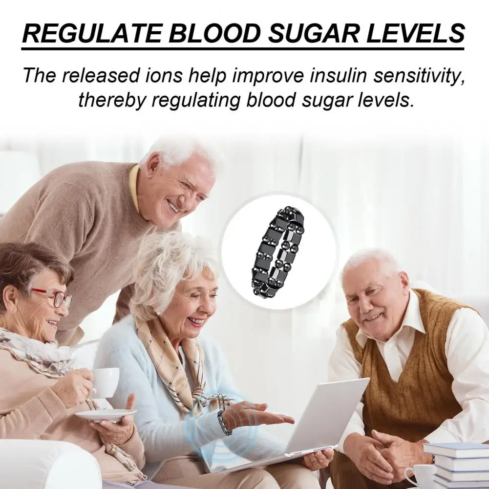 Medical Health Wristband Safe Blood Sugar Level Regulator Far Ray Medical Health Bracelet for Elderly People Magnet Blood Sugar