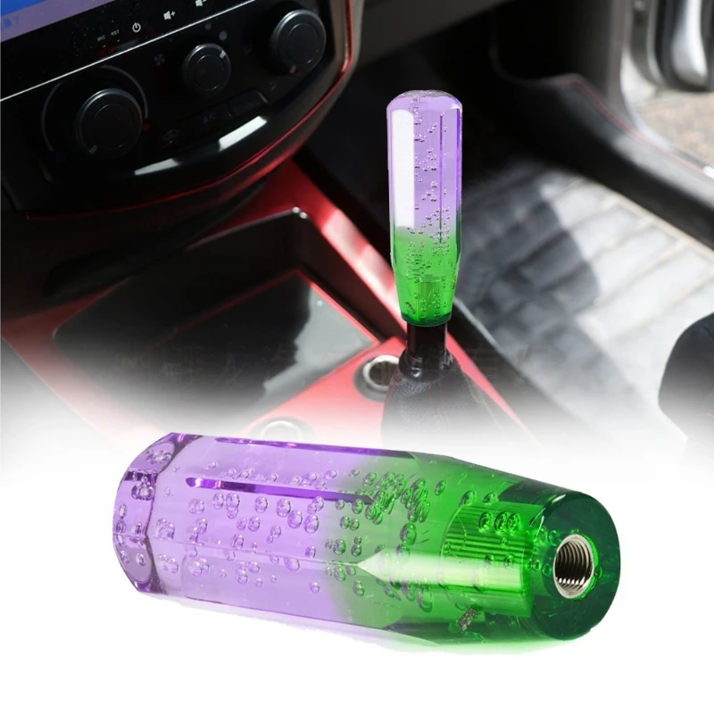 

Ручка переключения передач автомобиля, 15 см, универсальная ручка переключения передач для ручного автомобиля с 2 адаптерами, хрустальный акриловый материал