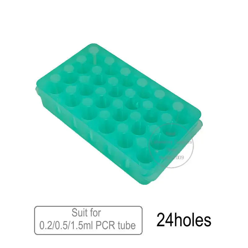 Imagem -02 - Laboratório Plástico Rack Tubo Centrífugo Dupla Face Usado Tubo de Pcr 24 Furos 32 Furos 48 Furos 60 Furos 80 Furos 96 Furos 0.5 ml 1.5 ml 2ml 1pc