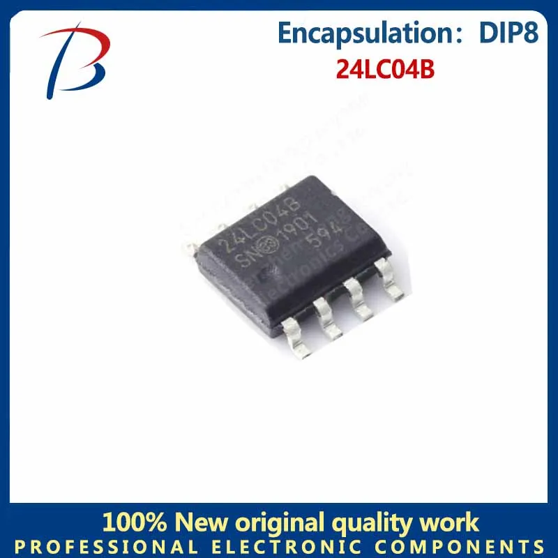 10pcs Live erasable programmable Read-Only memory 24LC04B package DIP8