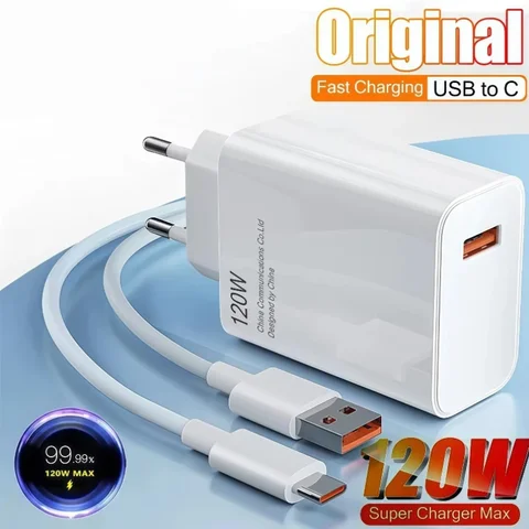 120w 5G Original Charger Turbo Super Fast Charge EU Adapter Type C Cable For Mi 13t 12s Redmi Note 14 13 12 Pro Plus Phone