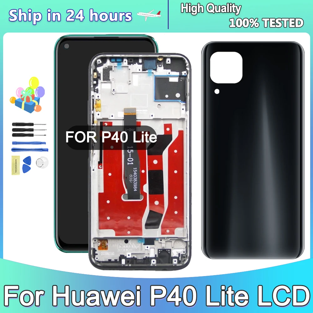 6.4\'\'For Huawei P40 Lite JNY-LX1 LCD 10 Touch Screen Replacement For Nova 7i JNY-LX2 P 40 Lite LCD Screen Nova 6 SE Display