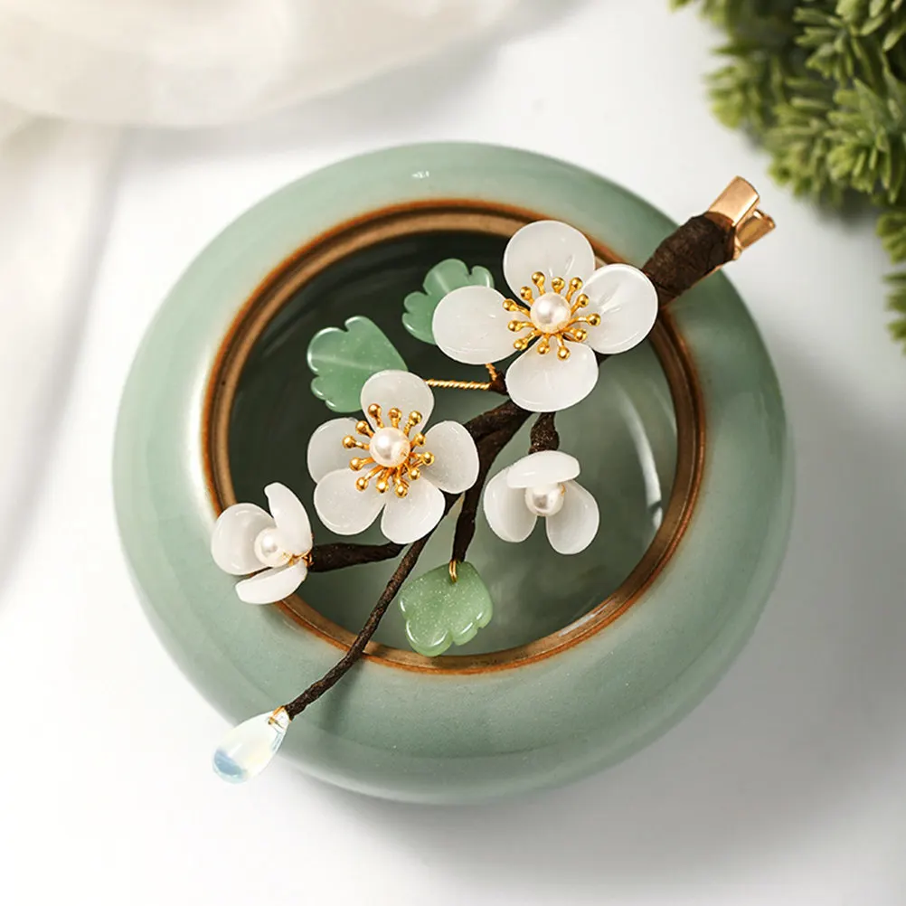 

1Pcs Elegant Bridal Hairpin Chinese Style Floral Hair Clip for Women Girls Wedding Party Headwear Accessory Bridal Hairpin