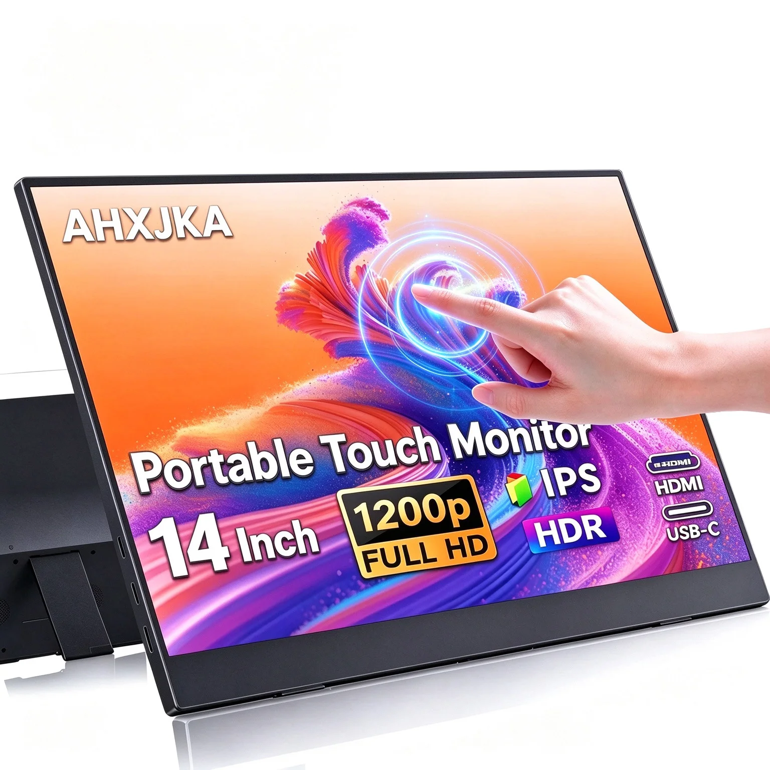 14 Inch Touch Portable Monitor 16:10 1920×1200 FHD 72%sRGB IPS Type-C Mini HDMI For Laptop Phone Switch PS4/5 PC Game Console