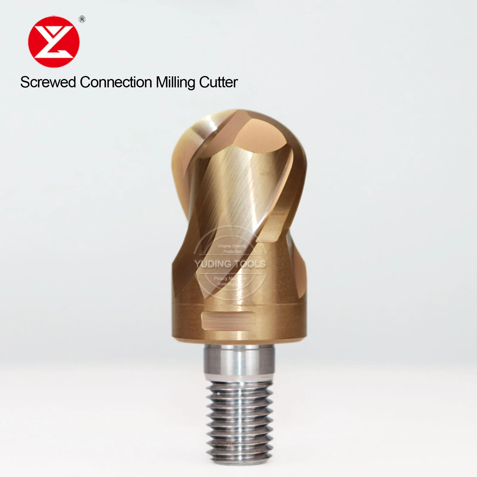 CNC Modular Type Screwed Connection Milling Cutting Head R8 R10 Thread Round Nose Ball Milling Anti-vibration Split Flat Endmill