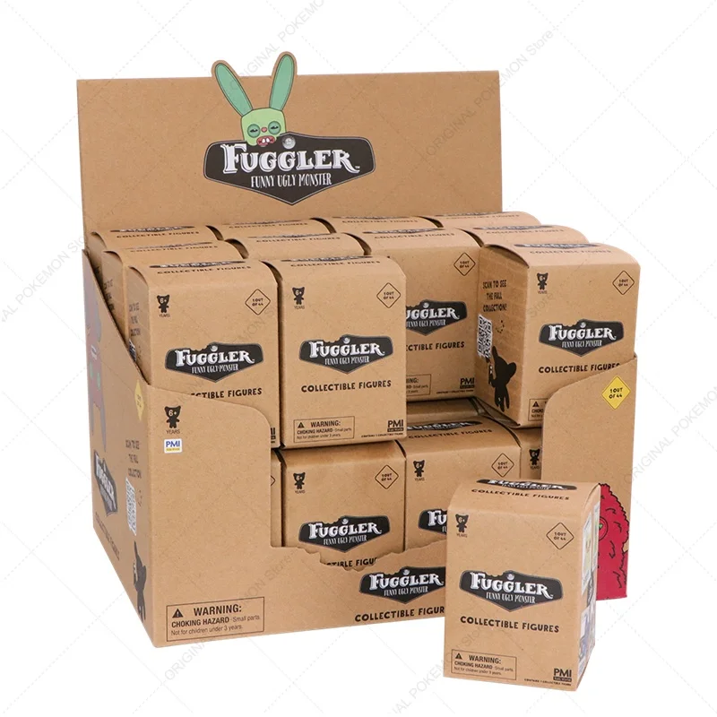 الأصلي Fuggler مضحك القبيح الأسنان الوحش صندوق أعمى الشكل اللعب Kawaii Fugglers أنيمي عمل تمثال سلاسل المفاتيح نموذج الدمى هدية