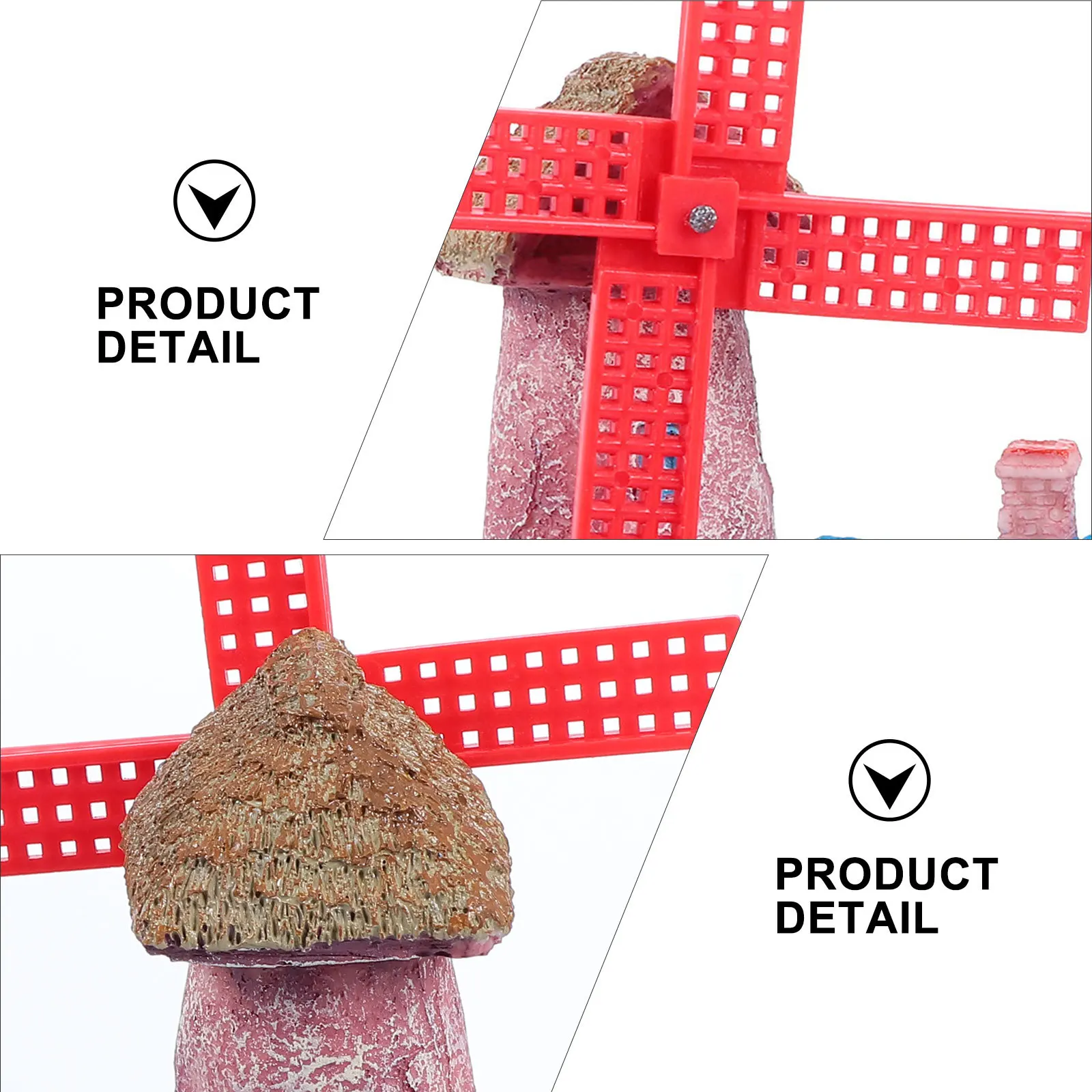 Resin Windmill Castle Shape Miniature Delicate Fairy Garden Decoration Resin Landscape Handicraft Ornament Landscape Decoration