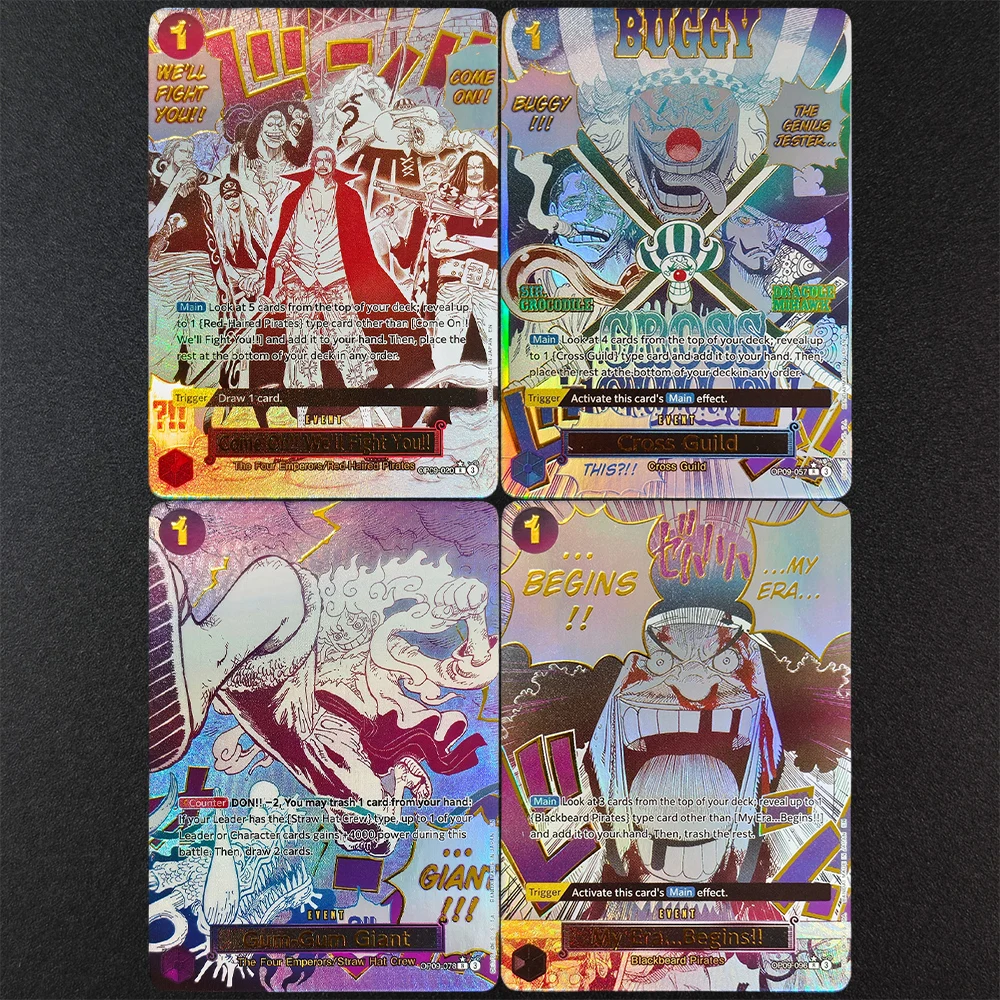 Self Made Proxy One Piece English Alternate Art Cross Guild Gum-Gum Giant My Era Begins! Come On!! We'll Fight You Game Card Toy