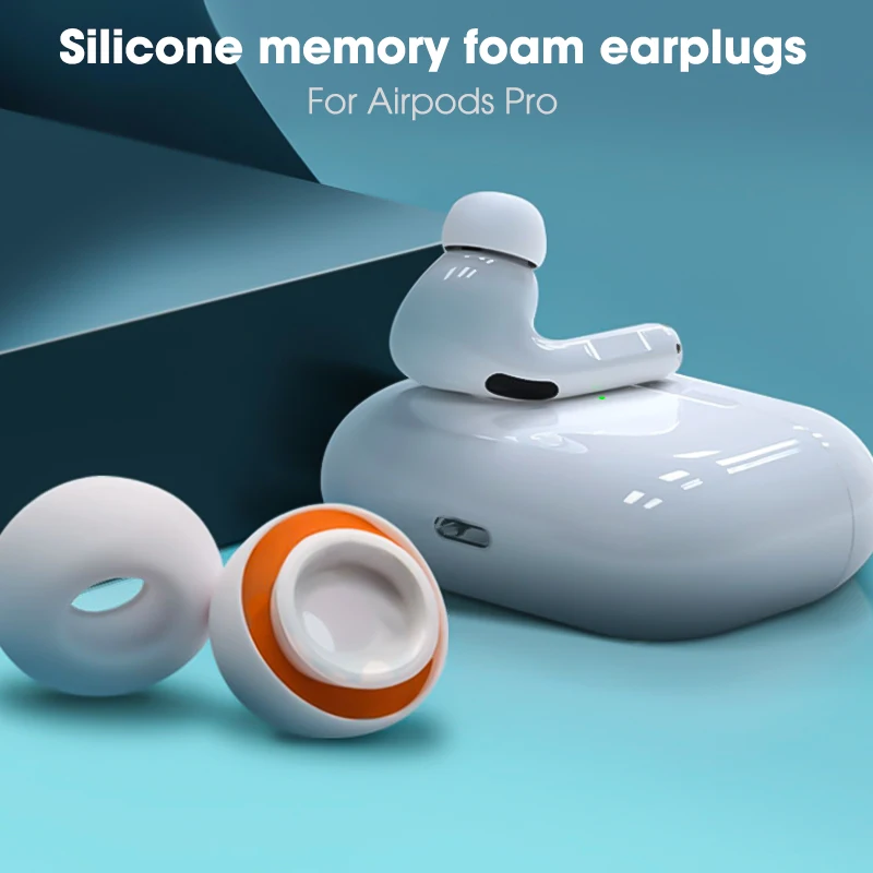 3/1Pairs for Apple AirPods Pro 2 Memory Foam Ear Tips Silicone Ear Cushion Replacement Earphone Earpads Earbuds Ear Plug Cap