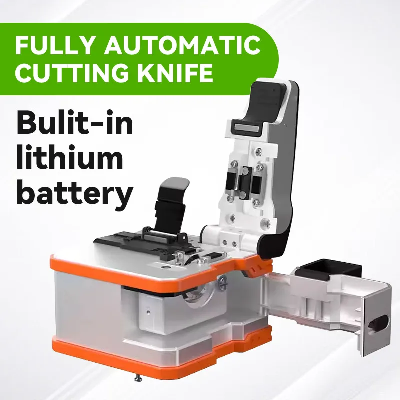 

Q1S Fully Automatic Electric Fiber Optic Cleaver Rechargeable Optic Cable Cutter FTTH Optical Fiber Cleaver