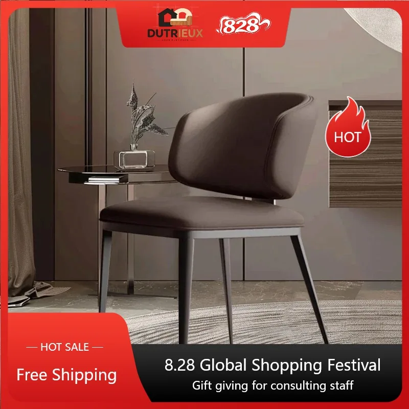 Simple Elegant Modern Dining Chairs Home Living Room Italian Occasional Chair Vanity Hotel Sillas De Comedor Kitchen Furniture