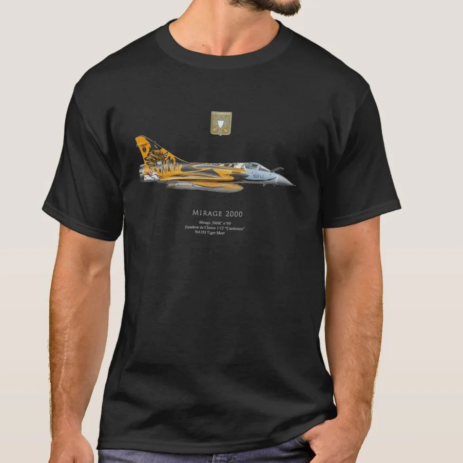 

Nato Tiger Meet Dassault Mirage 2000 Fighter T Shirt. Short Sleeve 100% Cotton Casual T-shirts Loose Top Size S-3XL