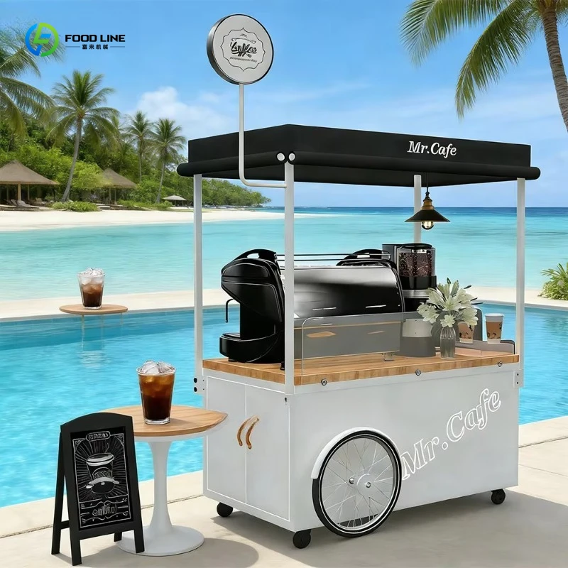 WholesaleCustomized Factory Outlet Hand Held Popsicle Cart Bicycle Cart For Food Retail Hotel Bakery Ice Cream Parlor