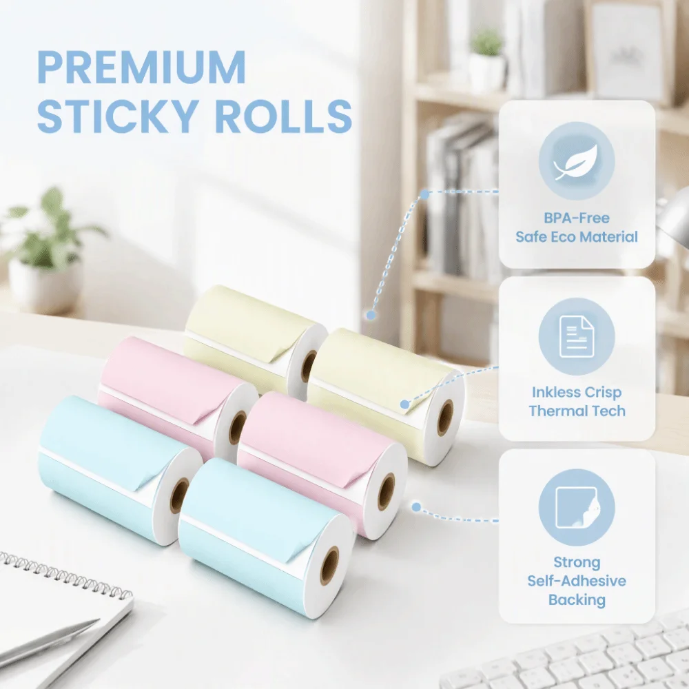6pcs-77-x-30mm-thermal-sticker-paper-36m-per-roll-friction-proof-thermal-printer-paper-bpa-free-non-adhesive-full-sticky