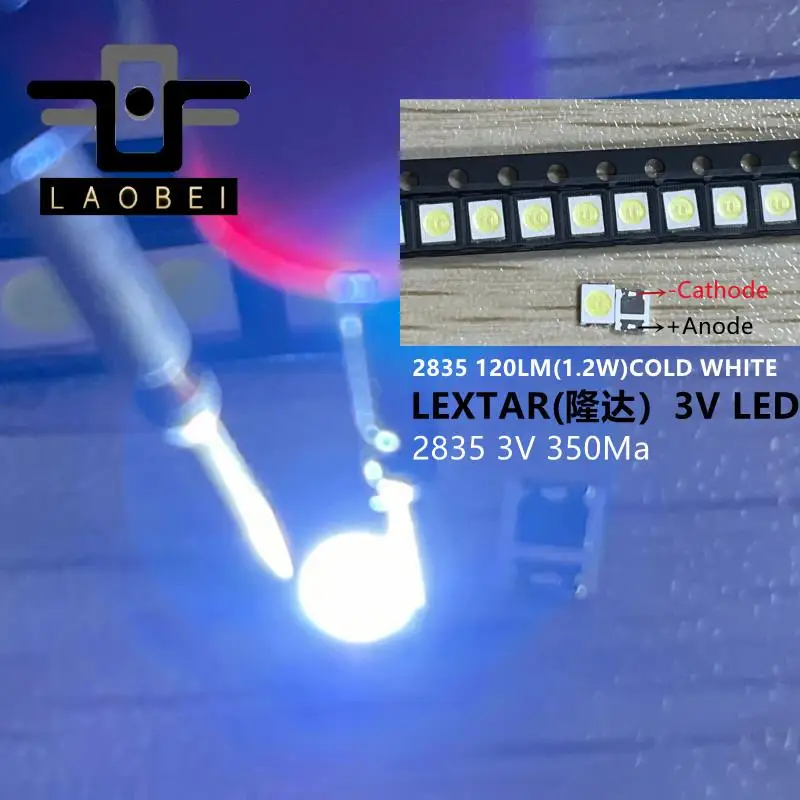 100pcs LEXTAR SMD LED for TV Backlight Cold White