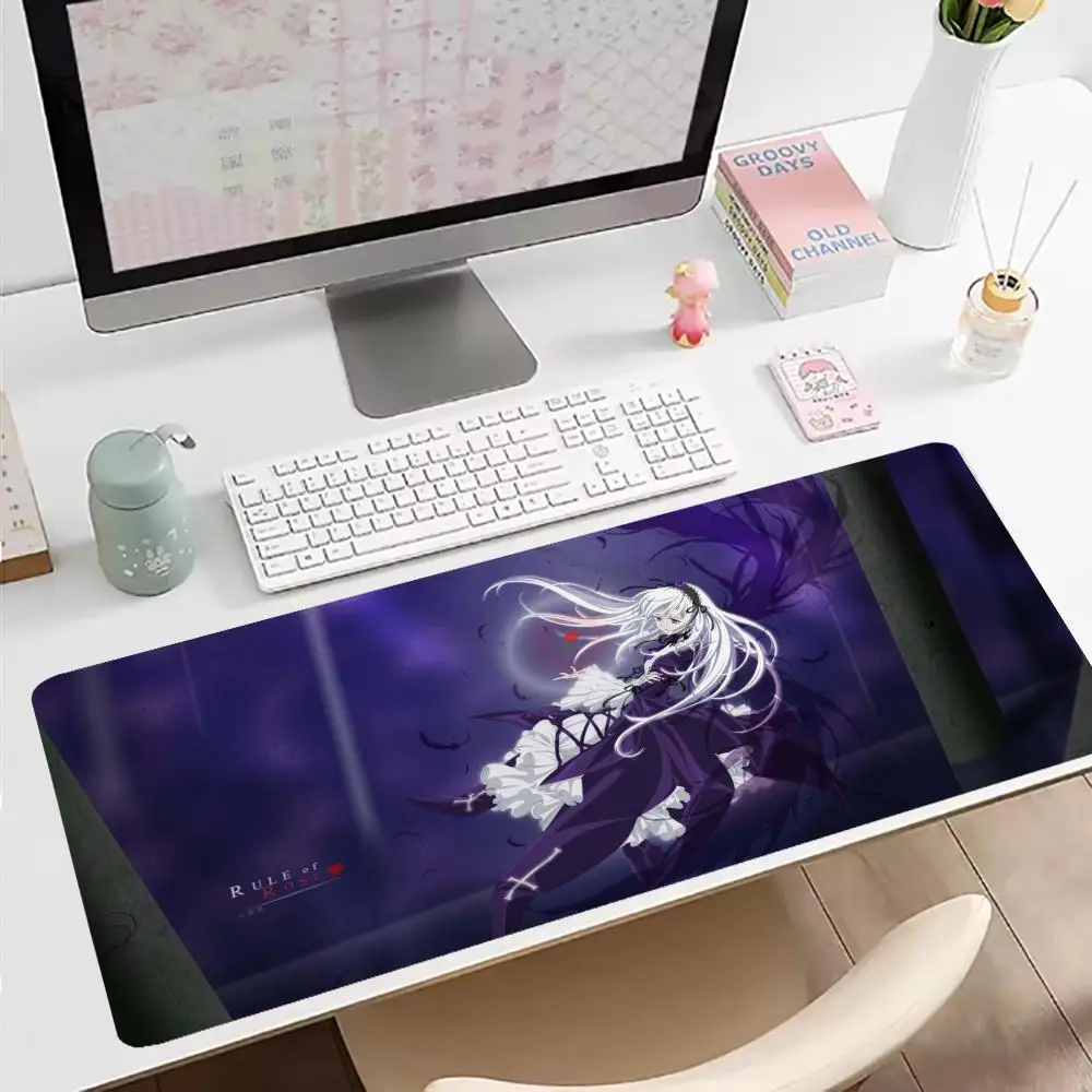 HD Anime R_Rozen M_Maiden Mauspad, Spielmäuspad, 900 x 400 mm, supergroßes Computer-Mauspad, Gamer-Mauspad, großes Tastaturpad