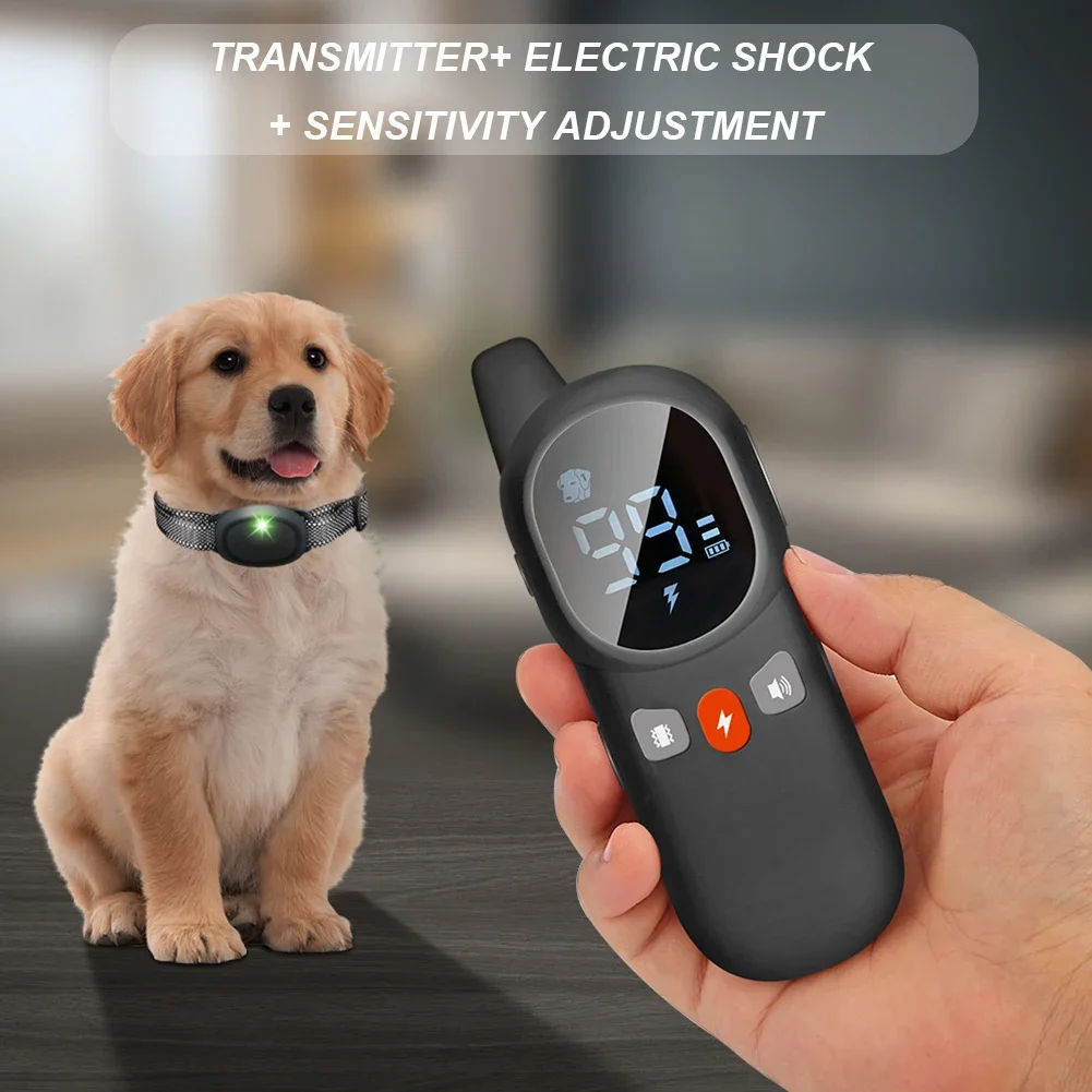 Pet Dog Training E-Collar Waterproof Dog Training Anti Bark Collar Rechargeable Sound Vibration Static Shock for All Size Dogs