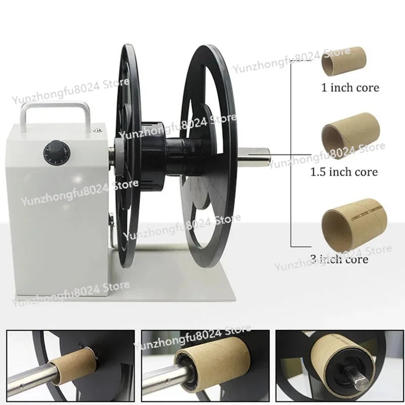 

Automatic Label Rewinding Machine Adjustable Speed Label Rewinder Self-adhesive Bar CodeTag Rewinder