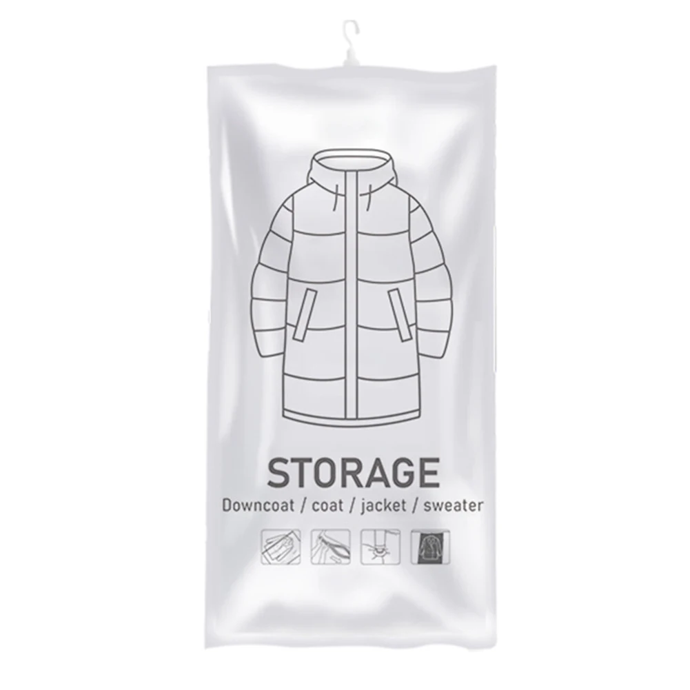 Hanging Vacuum Storage Bag Seal Storage Clothing Bags for Suits, Dress Coats or Jackets, Closet Organizer For Wardrobe Dustproof