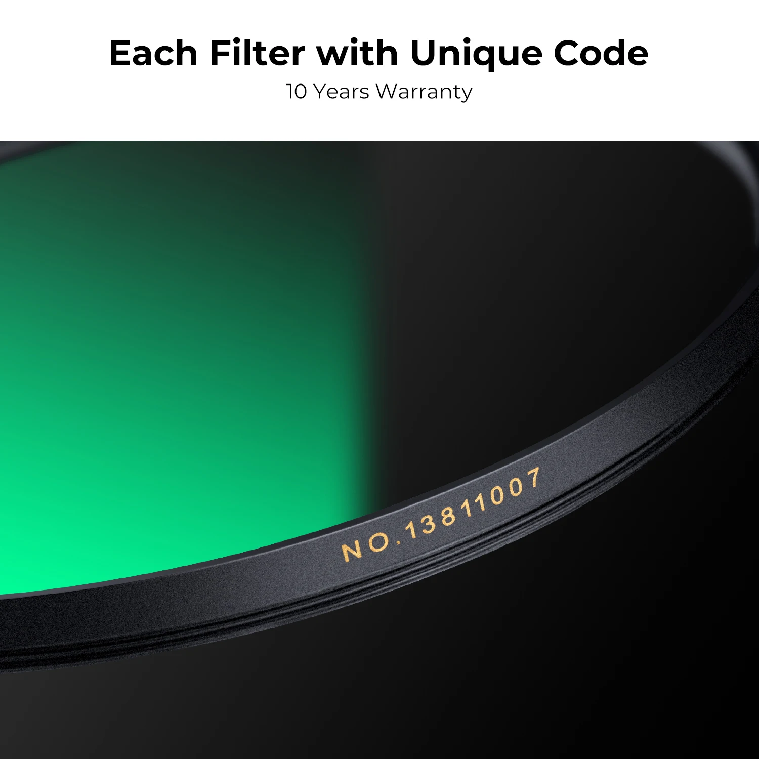 K&F Concept HD MCUV Filter Nano-X PRO Series Ultra Copper Frame 36 Layers Anti-Reflection Green Film Filter 67mm 77mm 82mm 95mm