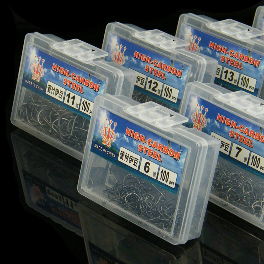 

Take your fishing game to the next level with 100 tubes of premium black high carbon steel hooks in a portable box