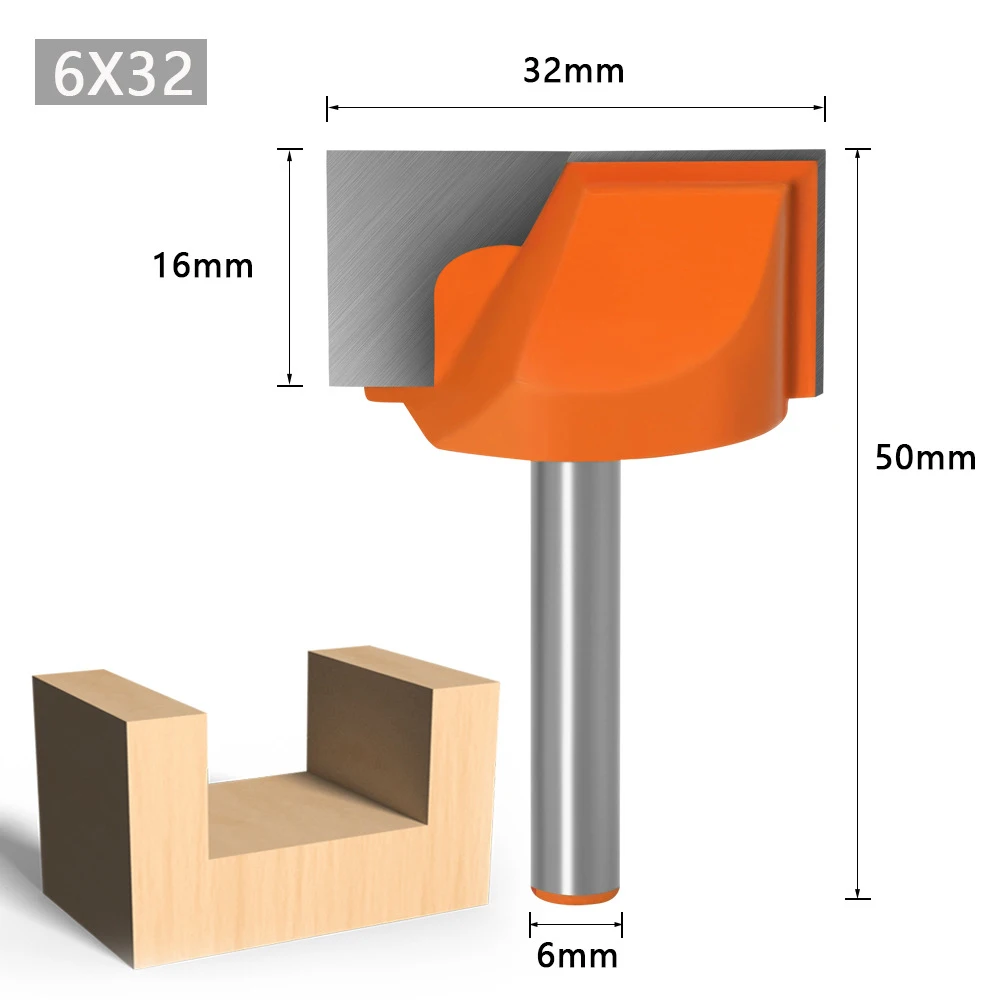 GDLICI 6/8mm Wood Cutter Cleaning Bottom Engraving Bits Solid Carbide Router Bit Woodworking Tools CNC Milling Cutter Endmill