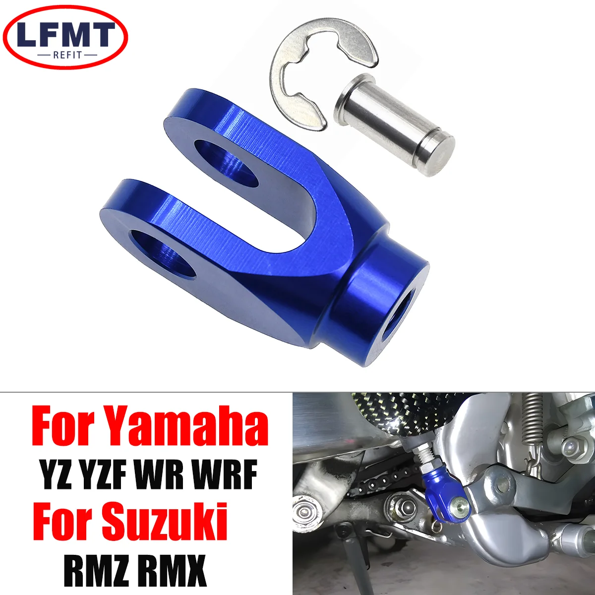 

Motorcycle Rear Brake Clevis For YAMAHA YZ125 YZ250 YZ250F YZ450F YZ125X YZ250X YZ450FX YZ250FX WR250F WR450F Suzuki RMZ 05-20