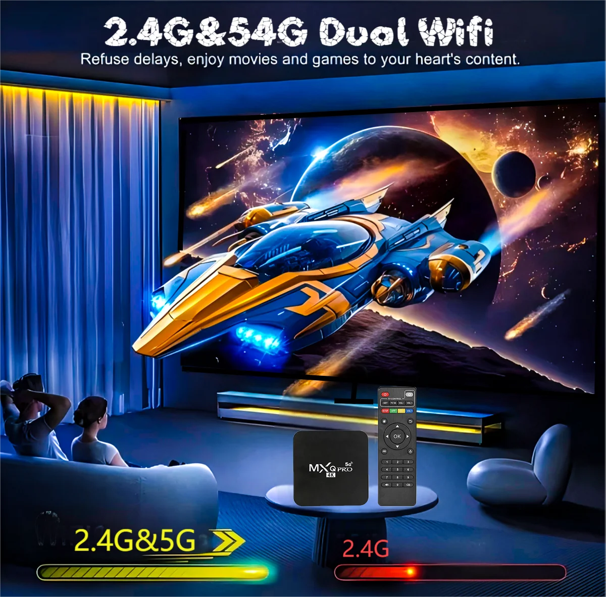 MXQ PRO Smart TV Box Android 12 IK316 Family H.265 4K HD Dual WIFI 3D Video Media Player المسرح المنزلي TV Set Top Box 2.4/5G