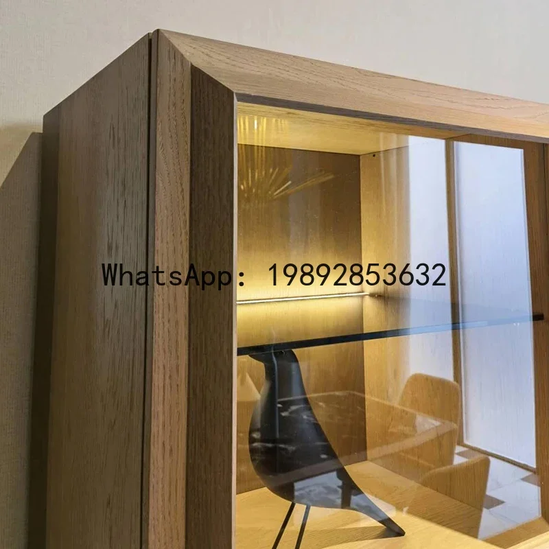 

FZ Luxury Solid Wood Bookshelf Freestanding Large Bookcase Storage Cabinet Living Room Side Cabinet Organizer