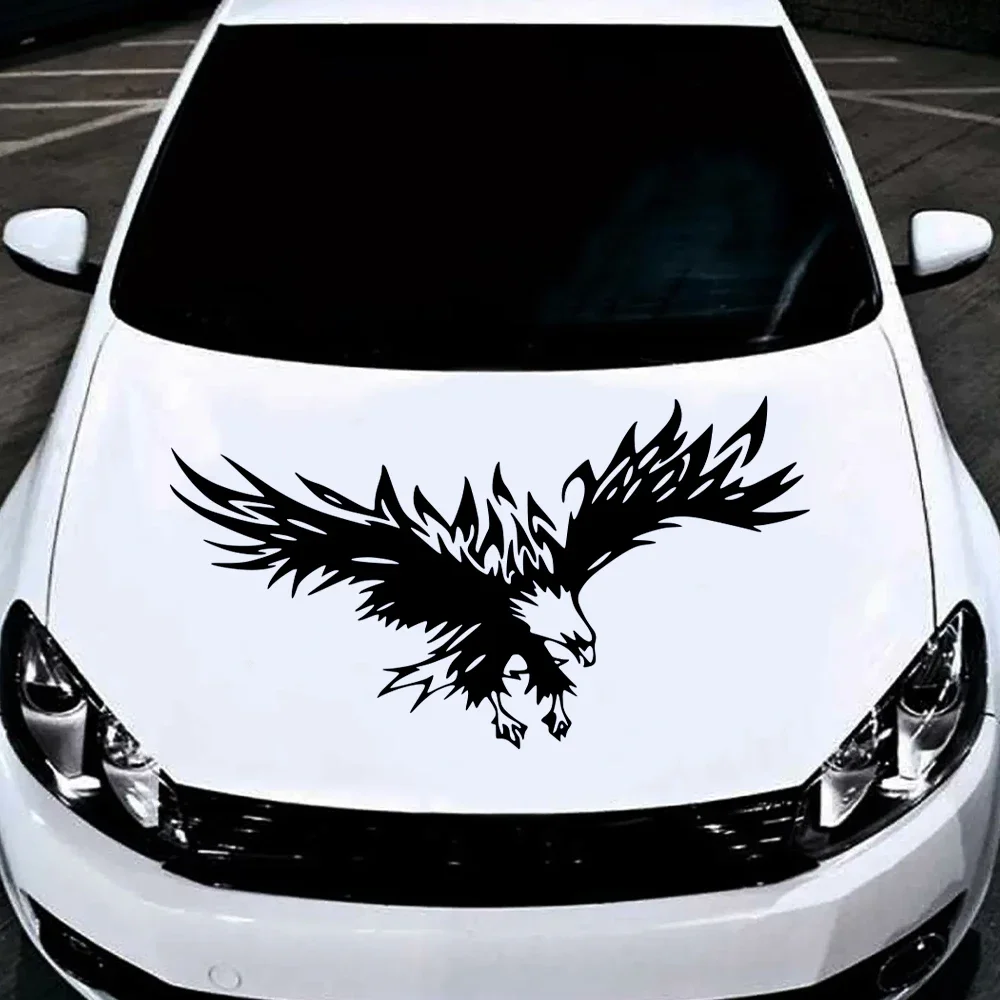 

Car Hood Sticker Personality Eagle Totem Applique Bird Wings Pattern Truck Vehicle Body Vinyl Decal Auto Decoration Accessories