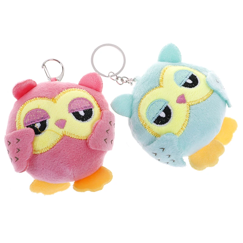 9CM OWL Key Chain Toys  Plush Stuffed Animal Owl TOY Small Pendant Dolls Wedding Party Gift Plush Toys