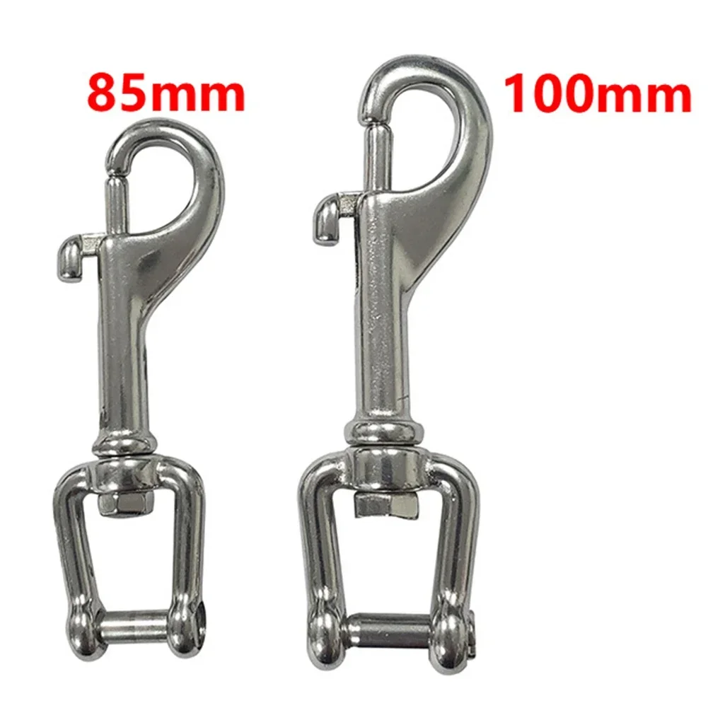 Marine 316 Stainless Steel Swivel Shackle Eye Bolt Snap Hook Scuba Diving Clip Swivel Snap Hook Metal Heavy Duty