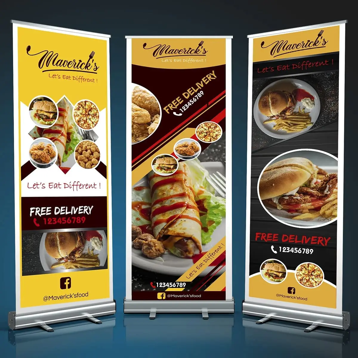 Wholesale Factory Supply 85*200cm Deluxe Retractable Banner Roll Up Banner Stand for Promotion and Advertising