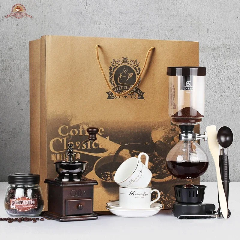 Leggerolusso Vintage Coffee Pot Set Gift Box Siphon Pot Manual Brewing Coffee Coffee Machine Mocha