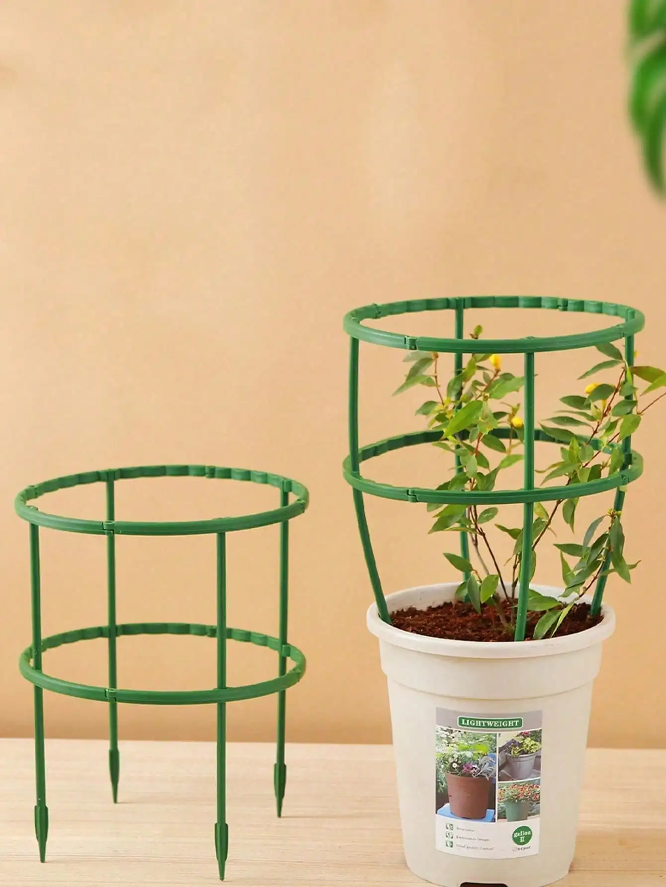 4/8/12/20 Stück grüne Kunststoff-Pflanzenstützkäfige für den Garten – halbrunde Blumenständer und Klettergerüste für Topfpflanzen, perfekt für Bonsai- und Gartenliebhaber
