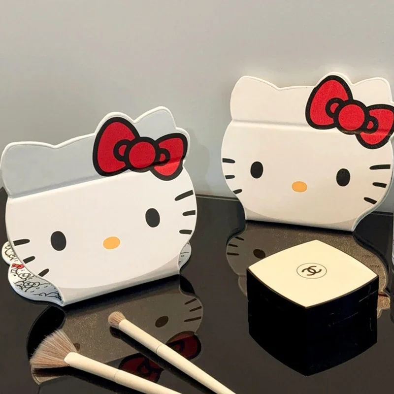 Hello Kitty Foldable Desktop Makeup Mirror Portable Standable Cosmetic Mirror Ultra Compact Lightweight Vanity Mirror Gifts