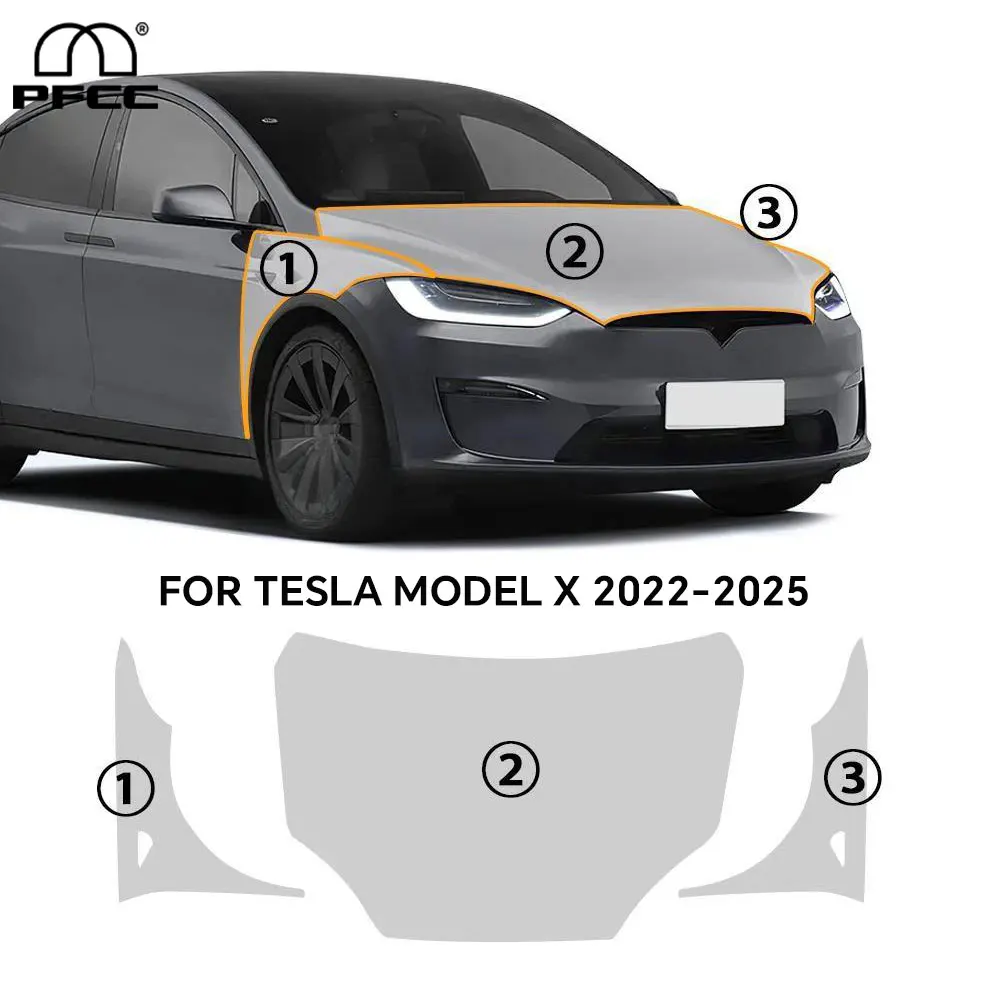

Защитная пленка для крыла на заказ, прозрачная защитная пленка PPF для Tesla Model X 2022-2025, внешний прозрачный комплект с защитой от царапин