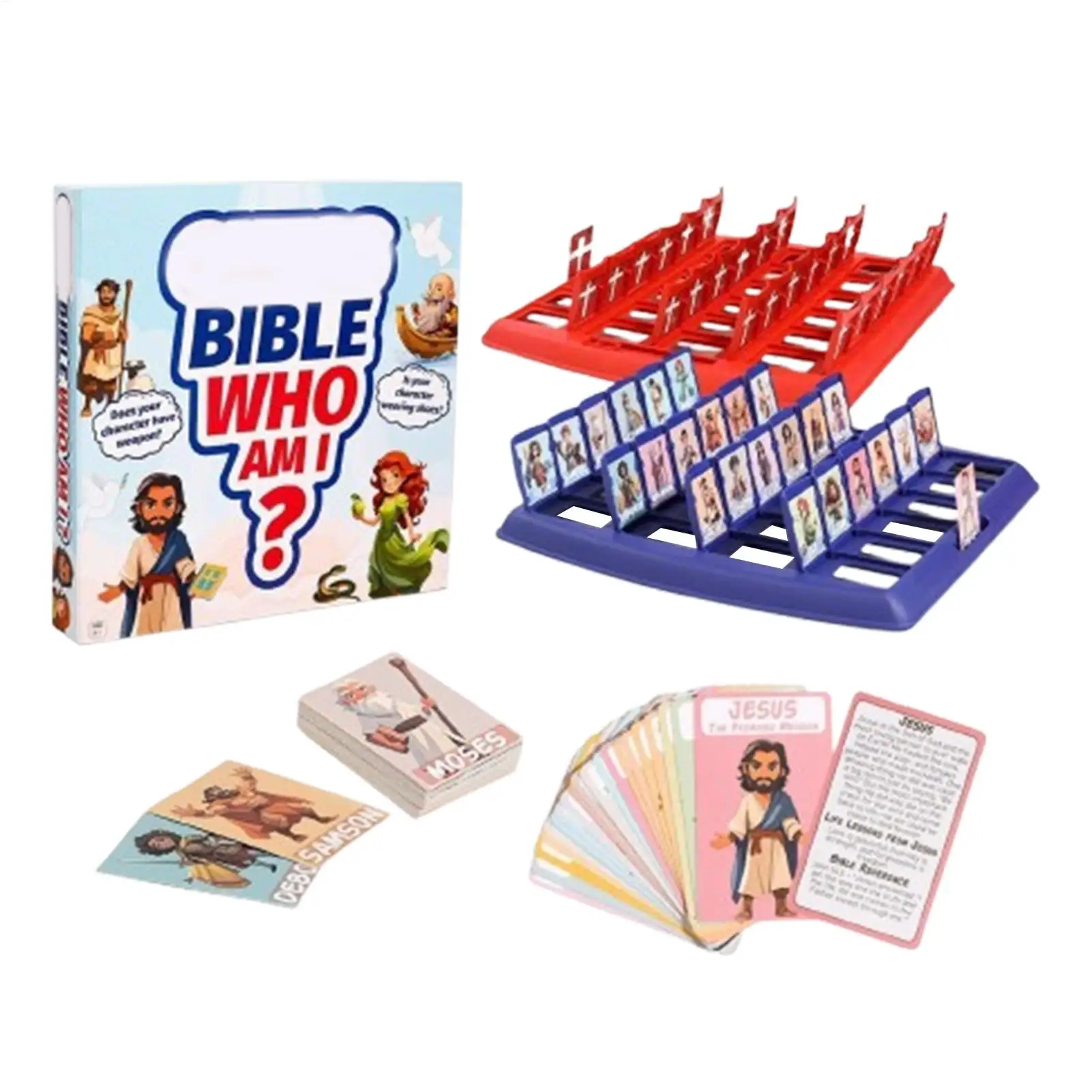 

Guess Bible Who I Am Game 24 Characters children Funny Travel Toys Who I Am Bible Game christmas gifts for Christian Catholic