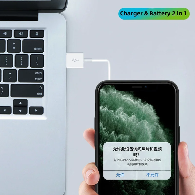 حافظة شاحن البطارية آيفون 17 16 15 14 13 12 برو ماكس 6 7 8 plus XR قوة البنك حافظة البطارية غطاء شاحن احتياطي