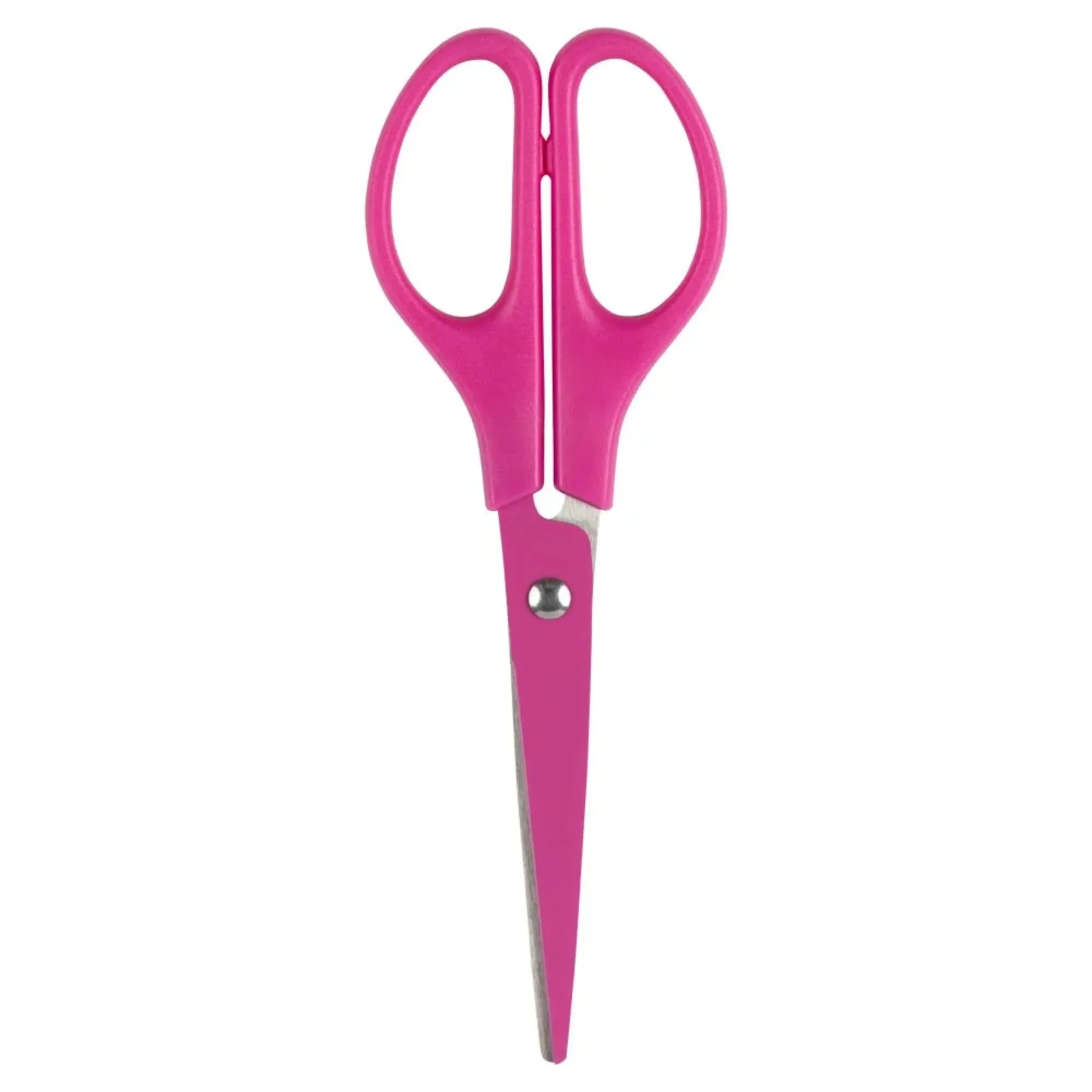 JAM Paper Arts & Crafts Scissors, 6 3/4 in, Fuchsia Pink, Ergonomic Handle & Stainless Steel Pointed Tip Blades, 1 Pack