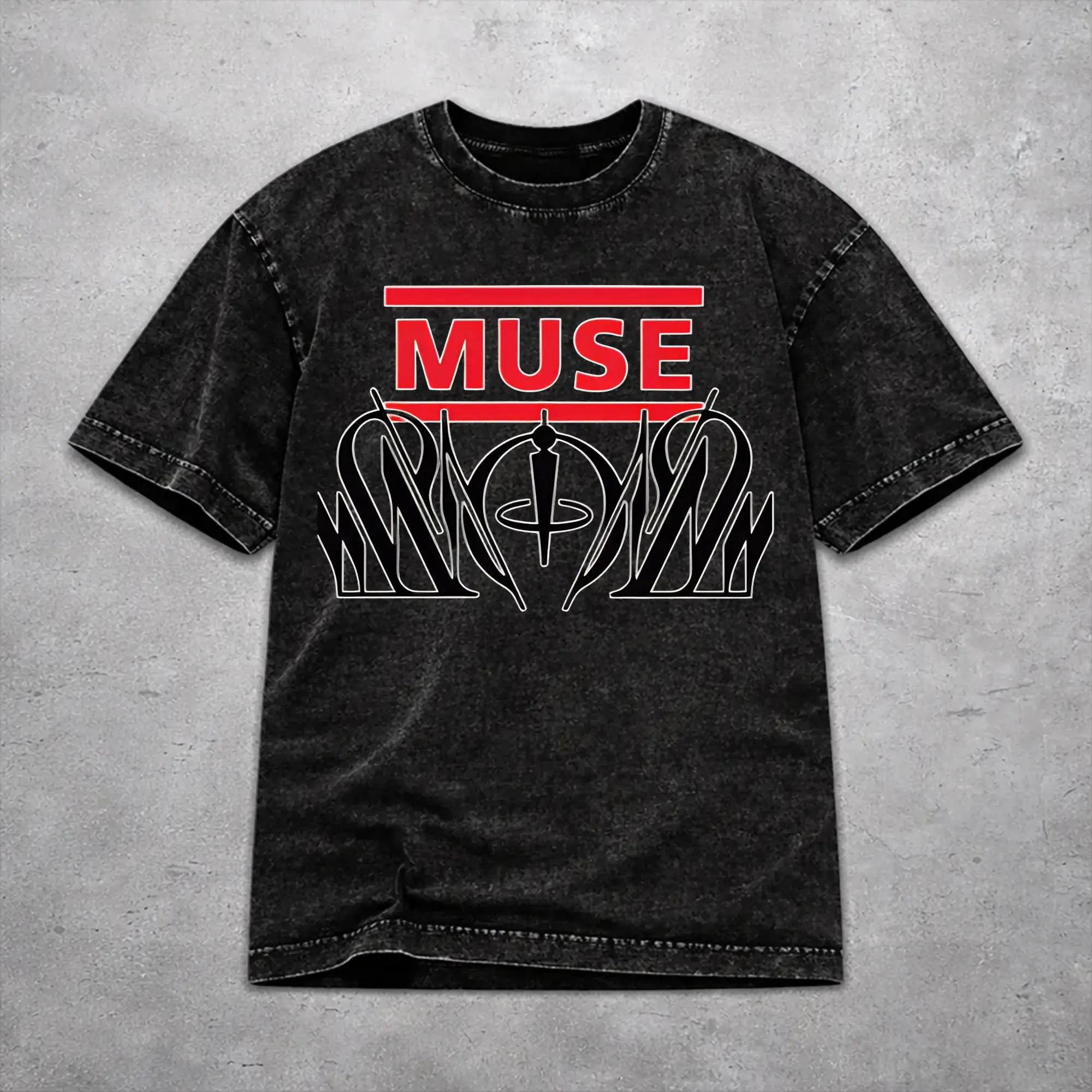 MUSE The Wow! Signal Europa Tour 2026  Washed T Shirt Retro Streetwear for Men Women  Oversize Tee T-Shirts 100% Cotton