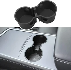 Tesla Console Cup Holder Insert - Upgrade 2021-2023 Tesla Model 3/Y Accessories Anti-Slip Silicone Center Consoles Cup Holder