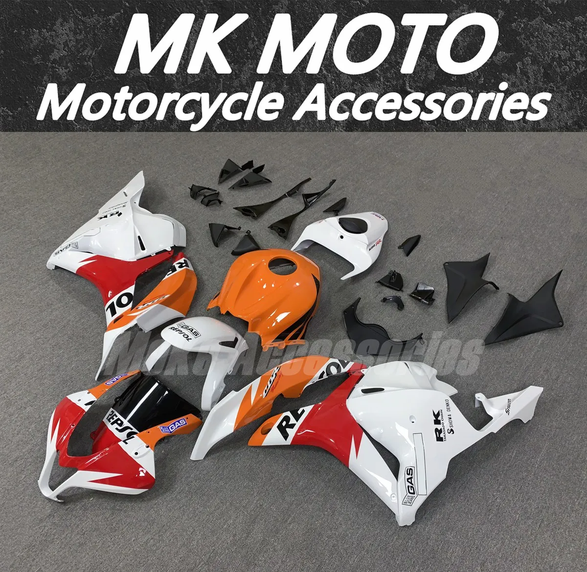 

Moke moto Motorcycle Fairings Kit Fit For Cbr600rr 2009 2011 2012 Bodywork Set High Quality Abs Injection New Red Orange white