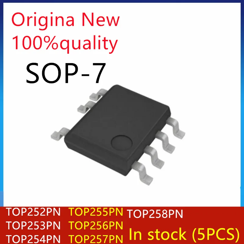 (5piece)100% New TOP252PN TOP253PN TOP254PN TOP255PN TOP256PN TOP257PN TOP258PN DIP-7