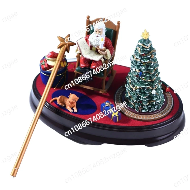 American Santa Claus Music Box Santa Claus Storytelling Dynamic Scene